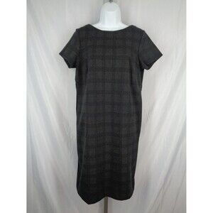 J Jill Black Plaid Dress Size Small Tall New